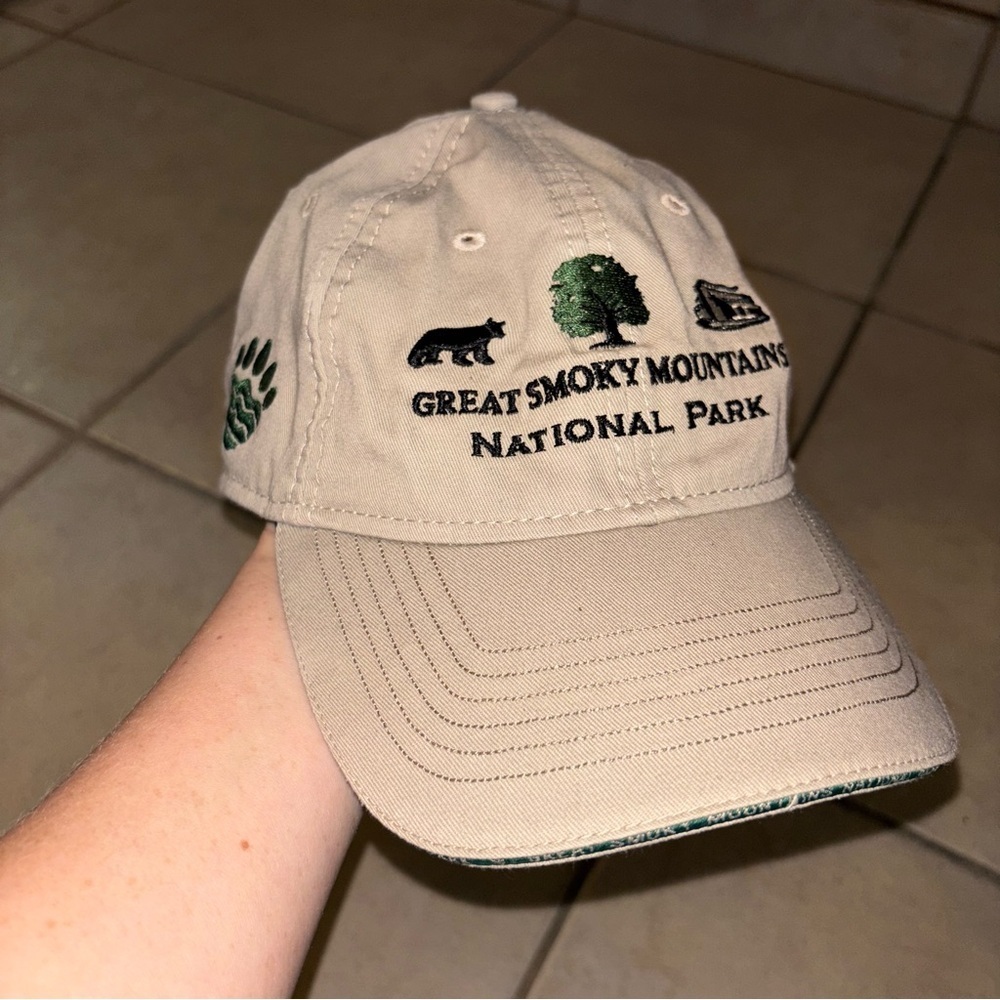 Great Smoky Mountains National Park Beige Baseball Hat